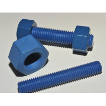 Steel Bolt and Nut with Teflon Plating